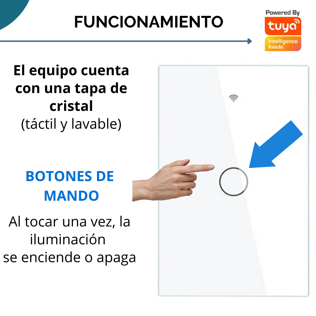 Interruptor De Luz Tactil Zigbee 1 C - Image 3