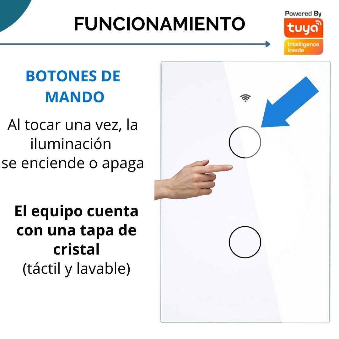 Interruptor De Luz Wifi Tactil 2 C - Image 4