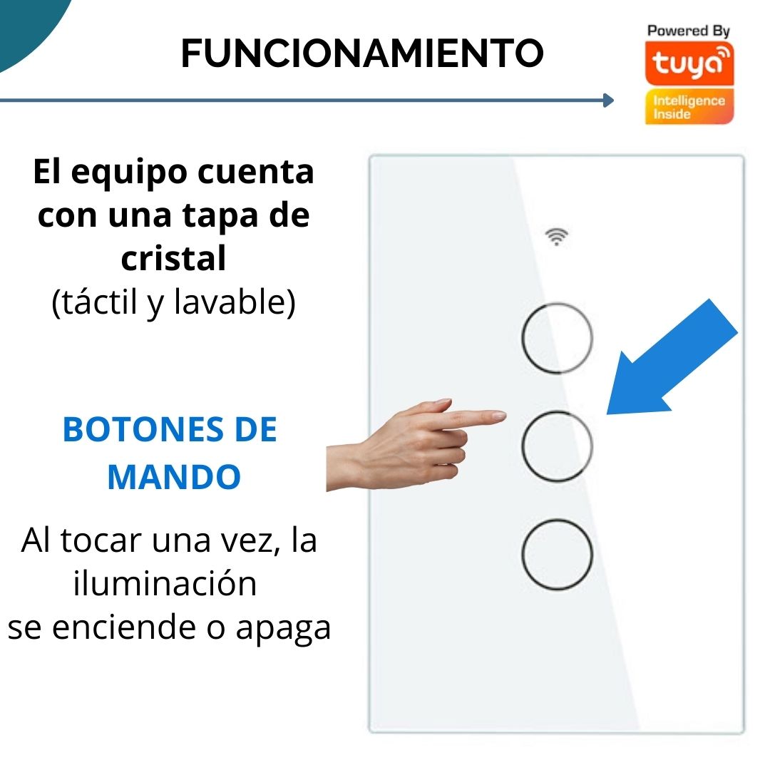 Interruptor De Luz Táctil Wifi 3C , Sin Neutro - Image 5