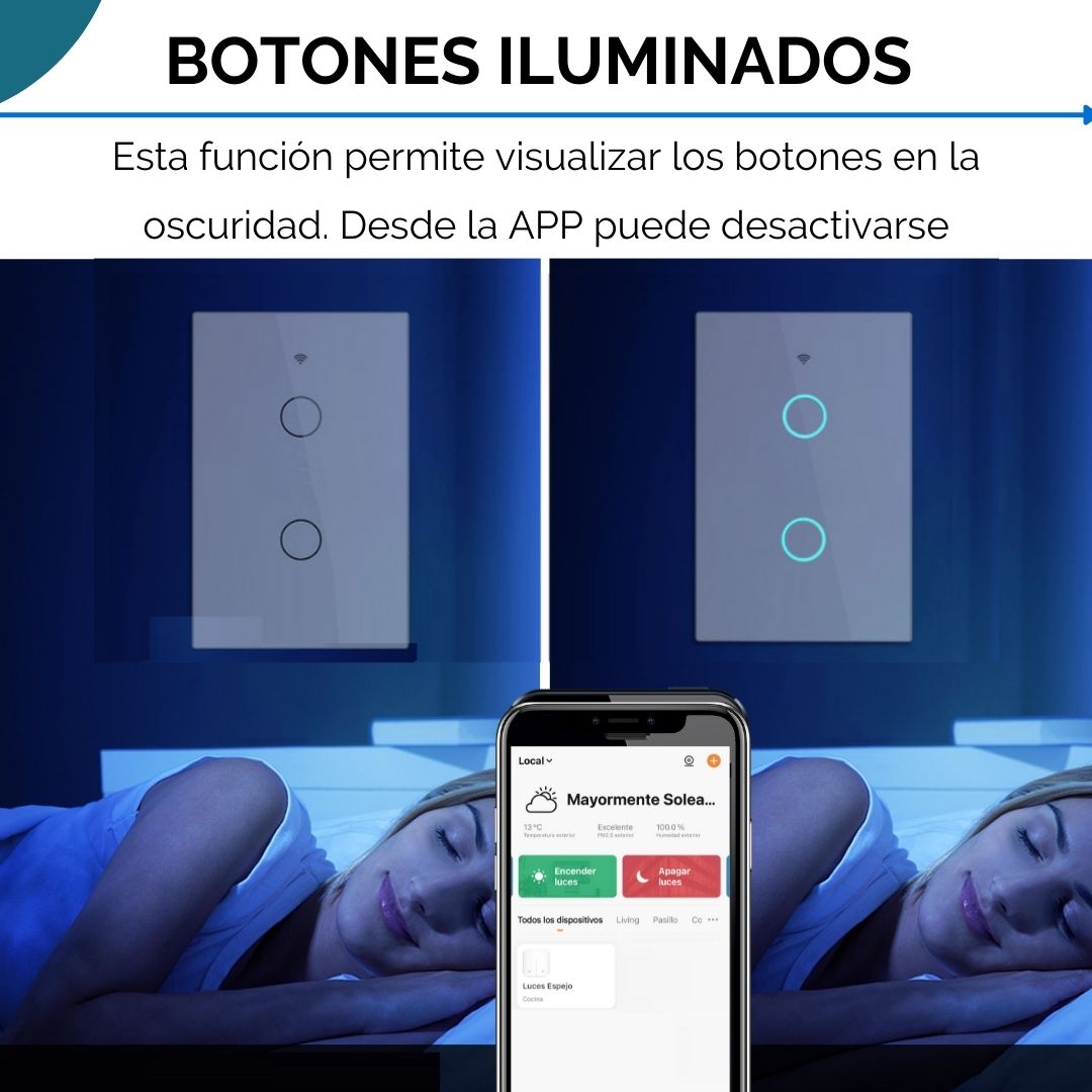 Interruptor De Luz Táctil Wifi 2C , Sin Neutro - Image 8