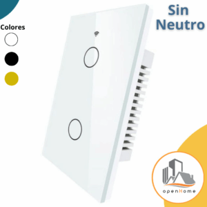 Interruptor De Luz Táctil Wifi 2C , Sin Neutro