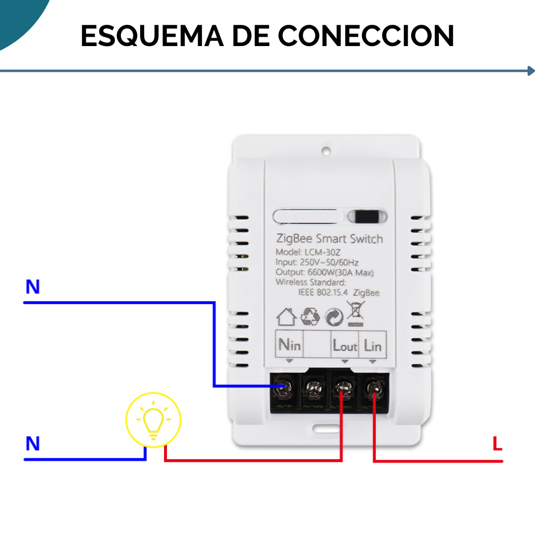 Switch 30 A Zigbee- Homekit 1 CH - Image 6