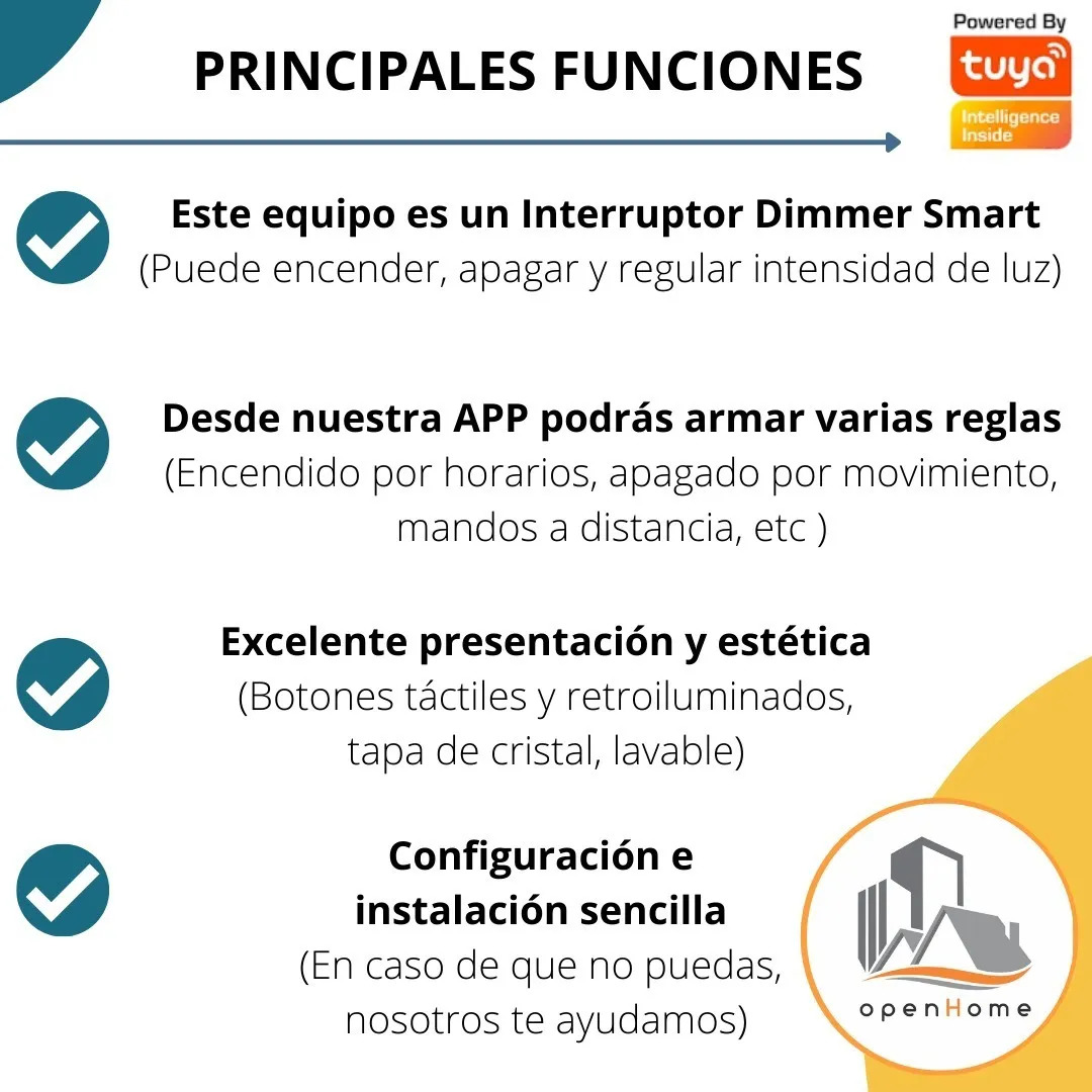 Interruptor De Luz Tactil Zigbee Dimmer De 2 C - Image 6