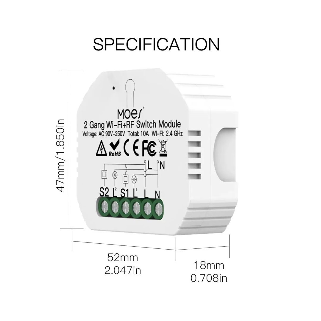 Switch de Luz Smart | 2 Canales | wifi - Image 5