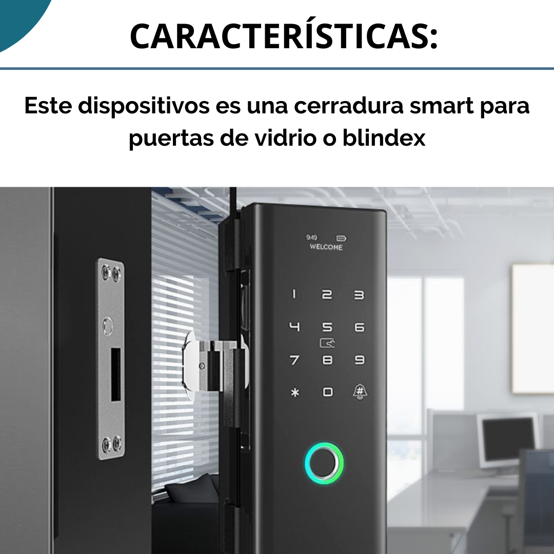 Cerradura Smart Puerta de Vidrio Blindex - Image 2