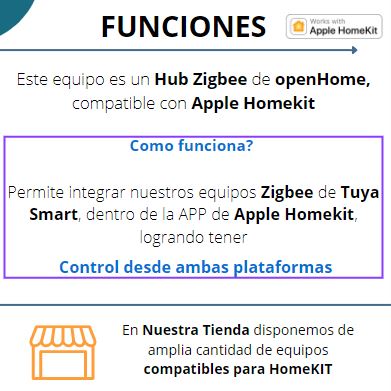 Hub Zigbee openHome Compatible con Homekit - Image 2