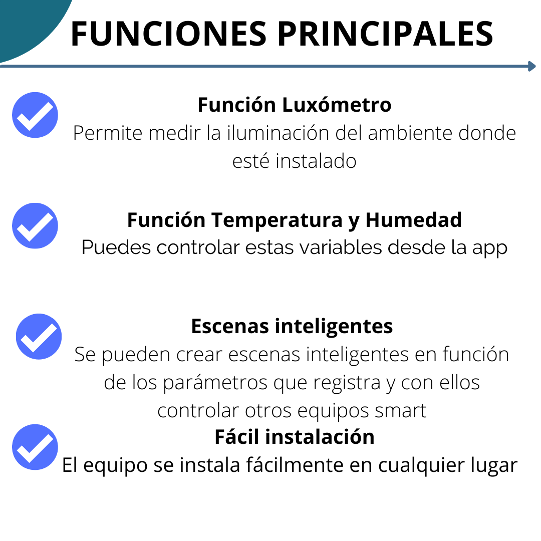 Sensor Luxometro con Temperatura y Humedad Smart Zigbee - Image 4