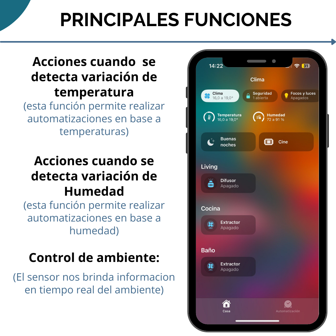 Sensor de Temperatura y Humedad Zigbee Apple HomeKit - Image 3