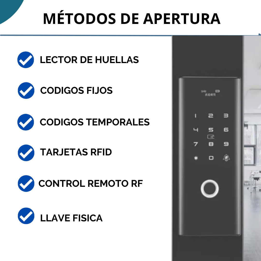 Cerradura Smart Puerta de Vidrio Blindex - Image 4