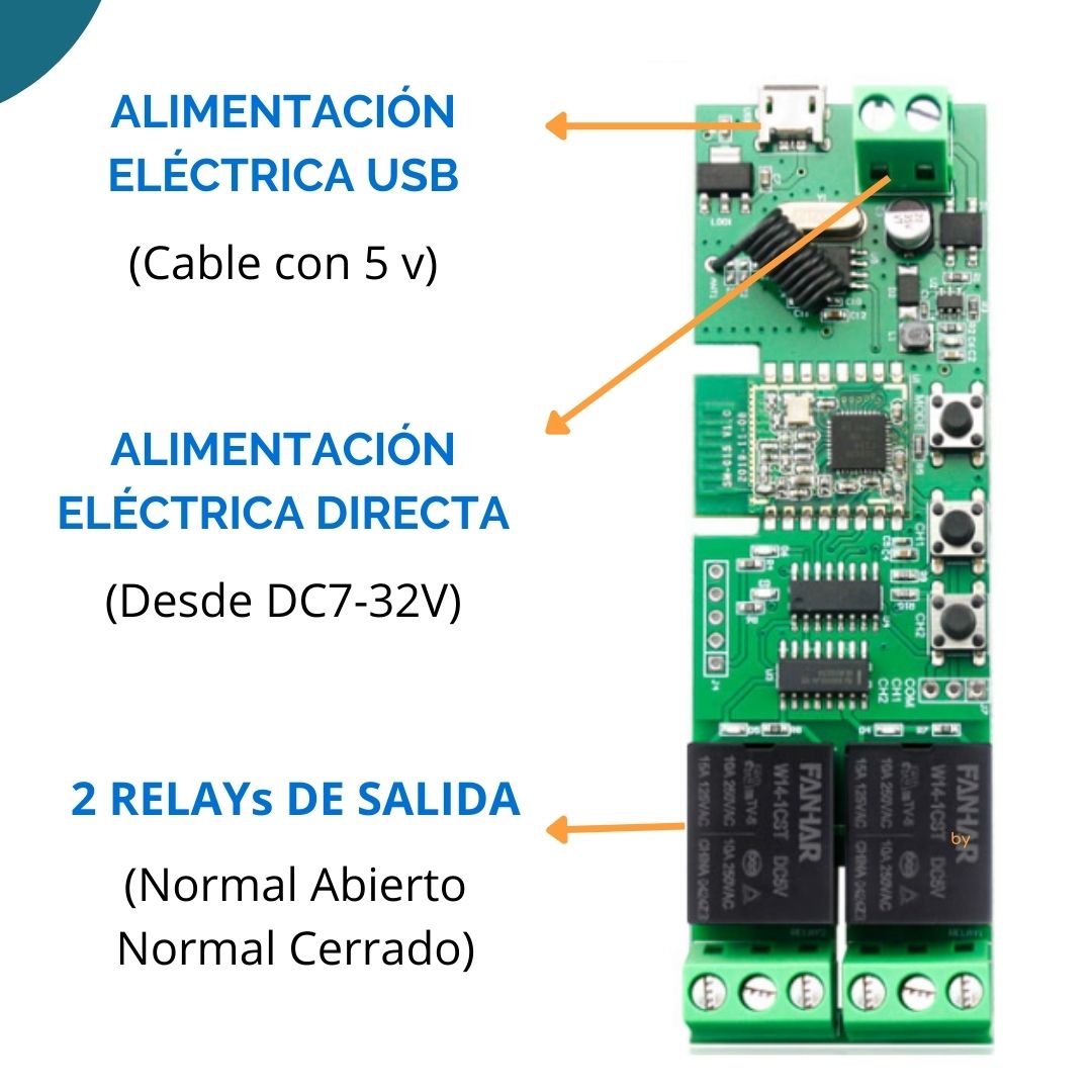 Rele De 2 C Wifi, Normal Abierto Y Cerrado - Image 2