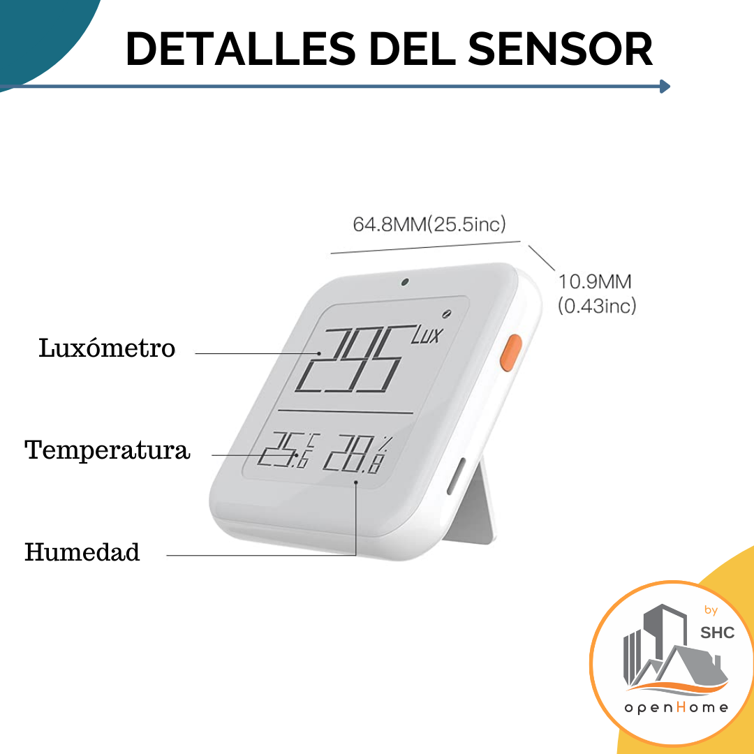 Sensor Luxometro con Temperatura y Humedad Smart Zigbee - Image 6