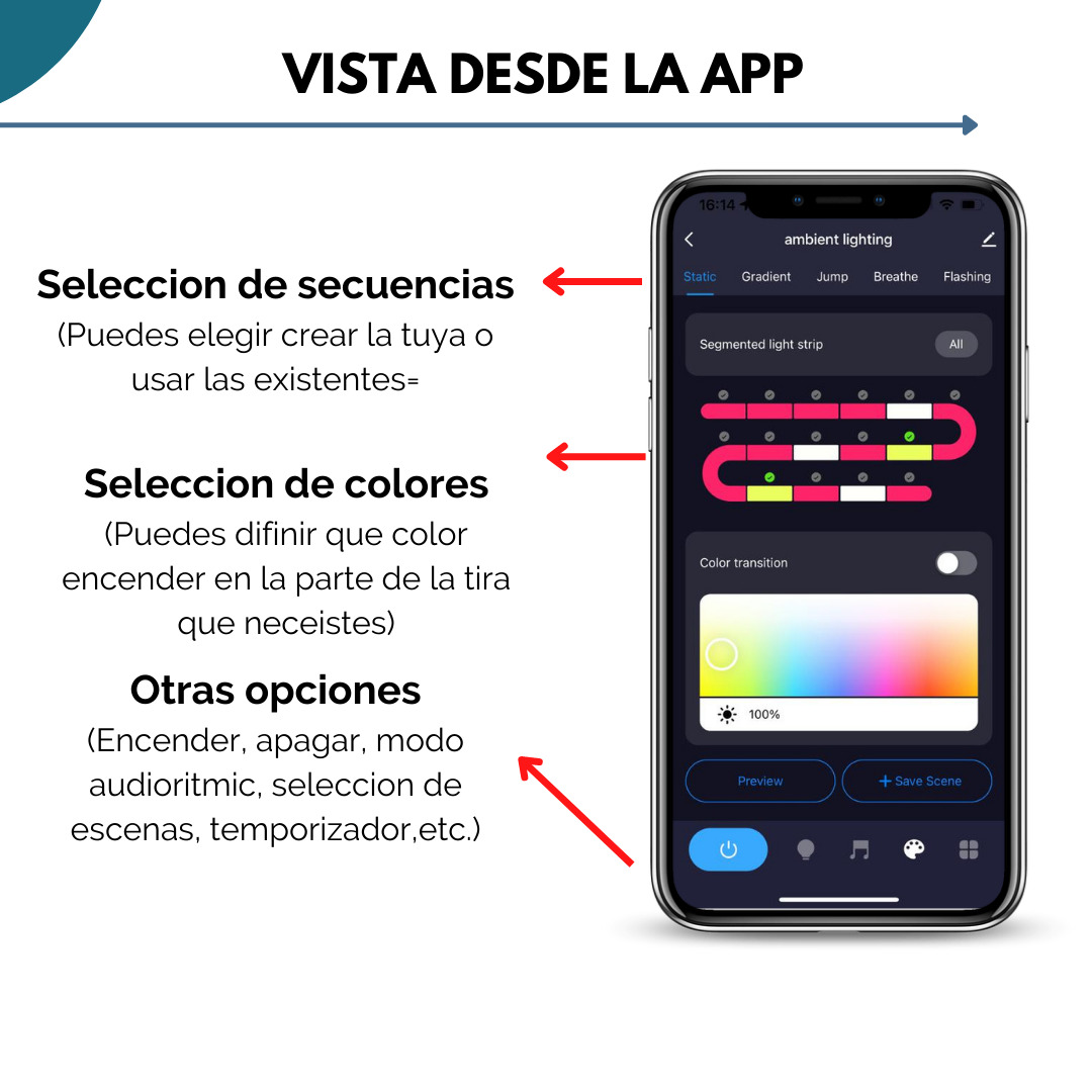 Luces para Jardin Wifi RGBIC 10 mts. | Tuya Smart - Image 6