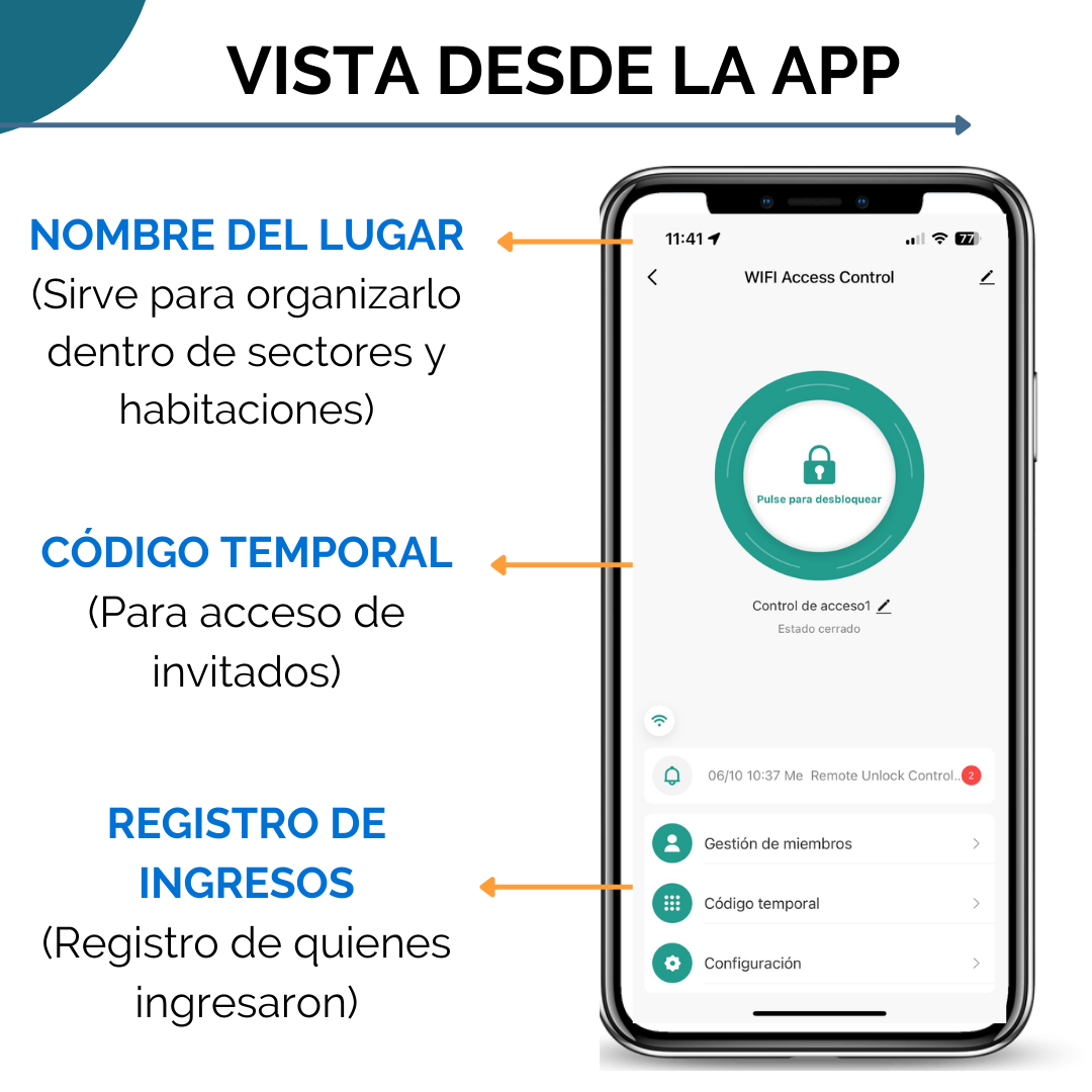 Panel De Control Acceso Wifi Con Huella Digital K3F | TT Lock - Image 3