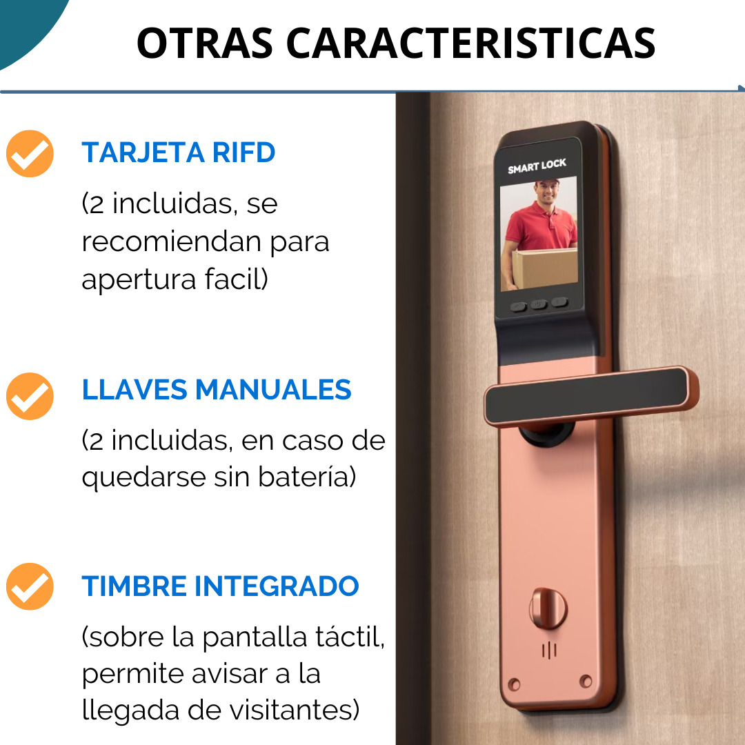 Cerradura Inteligente Wifi Exterior Con Intercomunicador - Image 4