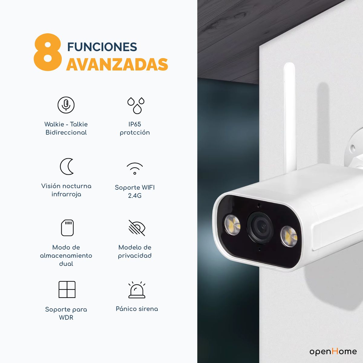 Cámara De Seguridad Exterior Bullet 3mp Wifi Lan Tuya Smart Blanco - Image 2