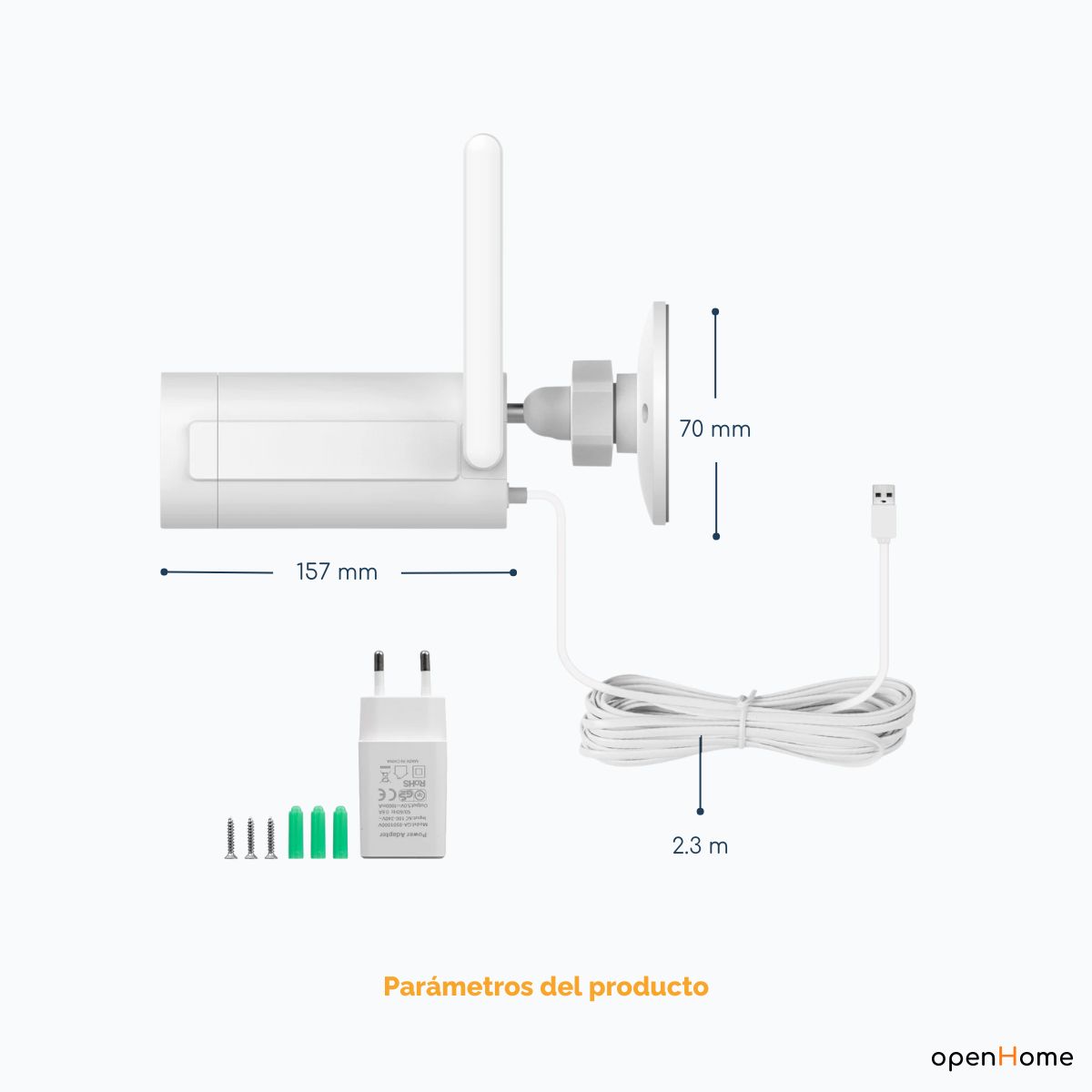 Cámara De Seguridad Exterior Bullet 3mp Wifi Lan Tuya Smart Blanco - Image 5