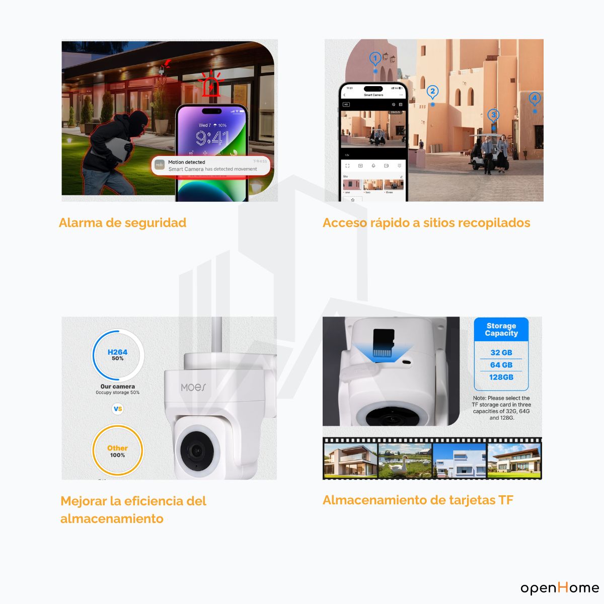Cámara De Seguridad Smart Moes Wifi 3mp 360° - Image 8
