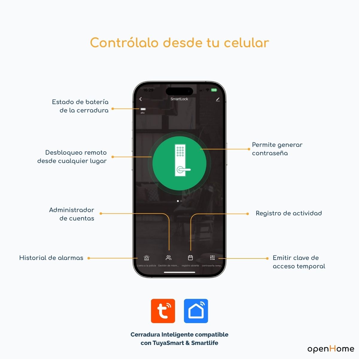 Cerradura Inteligente Wifi Exterior H20P con Face ID - Image 4