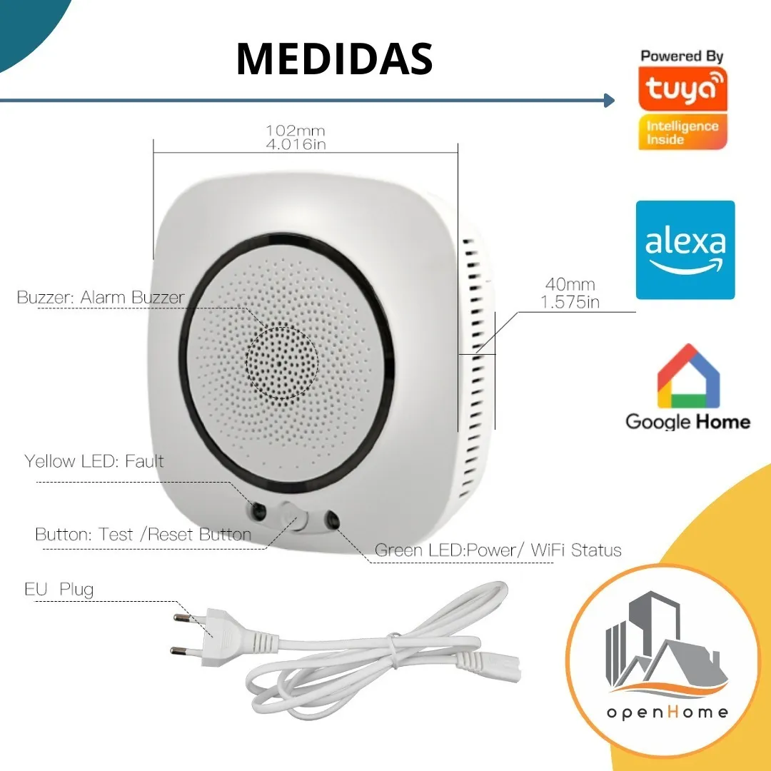 Sensor De Gas Inteligente Wifi Alarma (WF-GLD) - Image 3