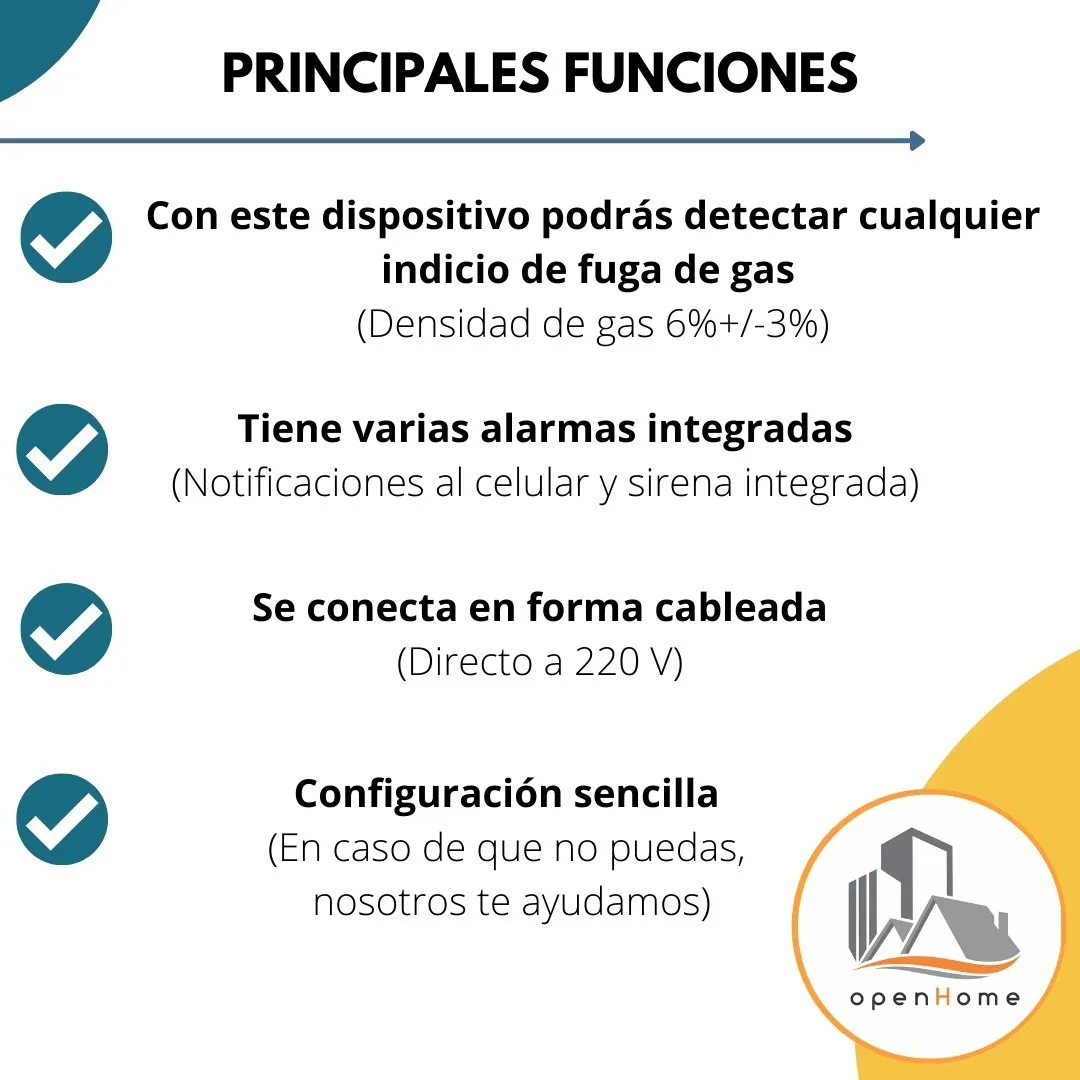Sensor De Gas Inteligente Wifi Alarma (WF-GLD) - Image 2