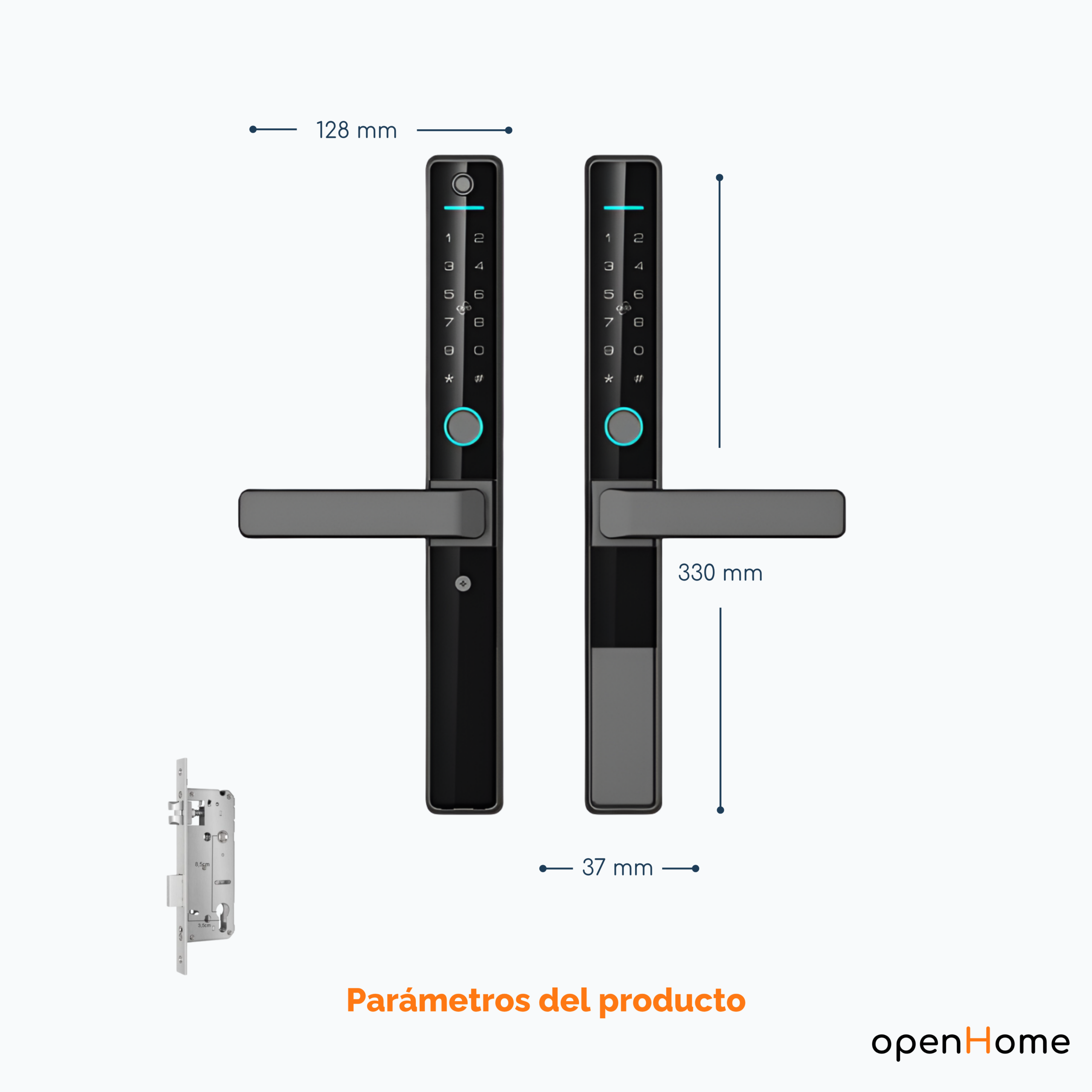 Cerradura Inteligente Exterior J04 doble huella Gris - Image 5